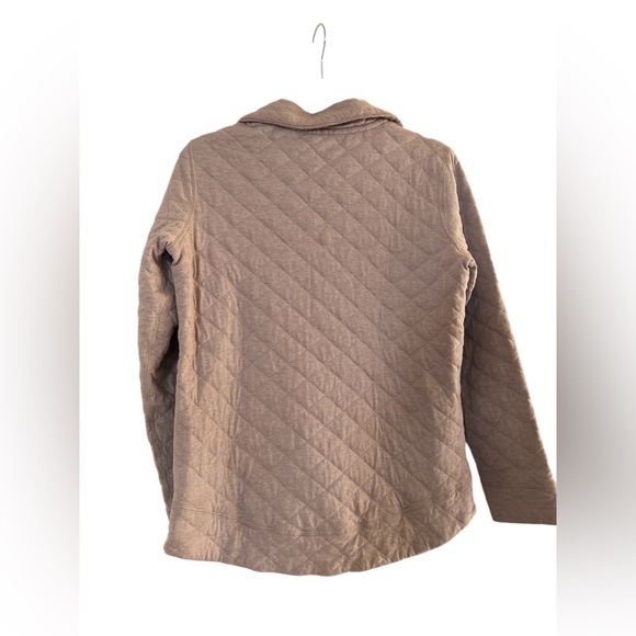 Marmot Quilted Snap Collar Pullover Sweatshirt – Taupe Medium - Picture 3 of 4
